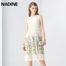 显瘦雪纺碎花连衣裙女裙