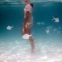 女生可爱头像.清新水下