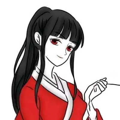 卡通红色头像女女生
