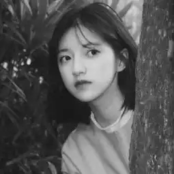 女生头像小清新黑白女头像