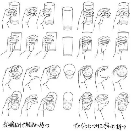 很全的手部姿势素材一起练习画手吧