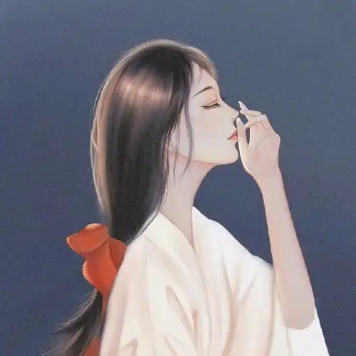插画女生头像纵然是齐眉举案,到底意难平
