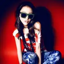 墨镜女头像唯美黑帽子