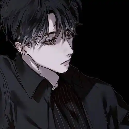 表达孤独阴郁的男孩头像,有吗