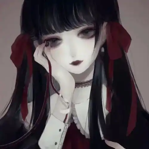 暗黑系女生头像属于我自己的悲伤,与你无关