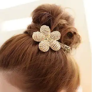 韩国头饰发饰品发夹边夹发卡韩版水晶花朵花瓣弹簧夹一字夹顶夹