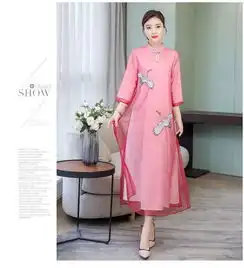 入春后上架一款女装,叫旗袍裙,显白显嫩,去赏春美过桃花