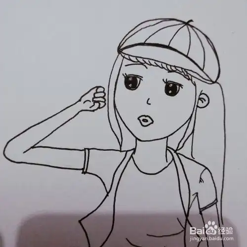 简笔画头像女生ins扣扣