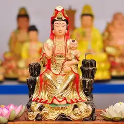 拜送子观音,祈愿家中儿女双全,富贵吉祥