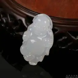 天然正品阿富汗白玉弥勒佛玉佛吊坠女男项坠