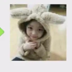 求一个穿毛茸茸兔子上衣的小女孩头像,求原图