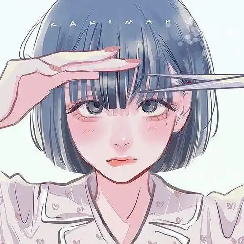 不同表情的女孩人物头像