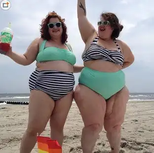 网传肥胖美女比基尼照欲证明肥胖之美