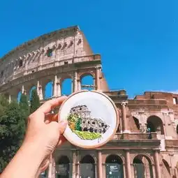 旅行拍照绘画这些都落伍啦90后美女用刺绣记录旅行中最美风景,美哭了