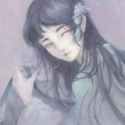卡通头像女手绘唯美