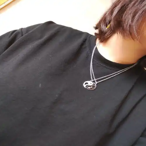 二三多人闺蜜项链女学生韩版简约心形锁骨链一对拼接吊坠生日礼物