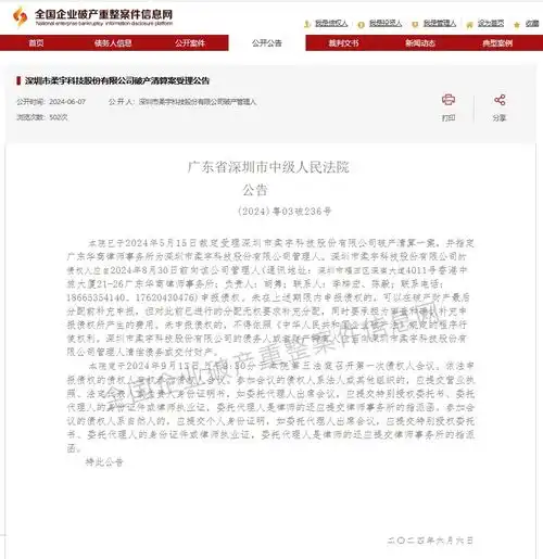 435亿巨兽进入破产清算曾发布全球首款可折叠柔性屏手机
