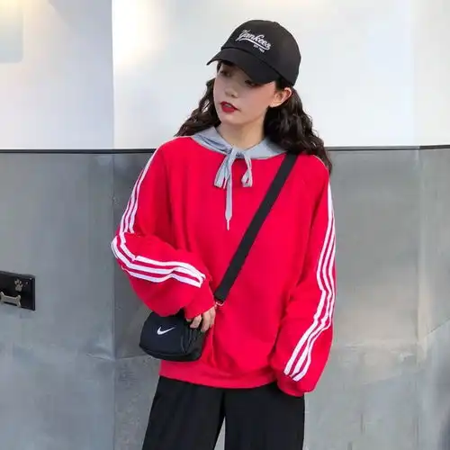 waitmore卫衣女2019韩版潮宽松bf慵懒原宿风百搭初秋上衣外套ins