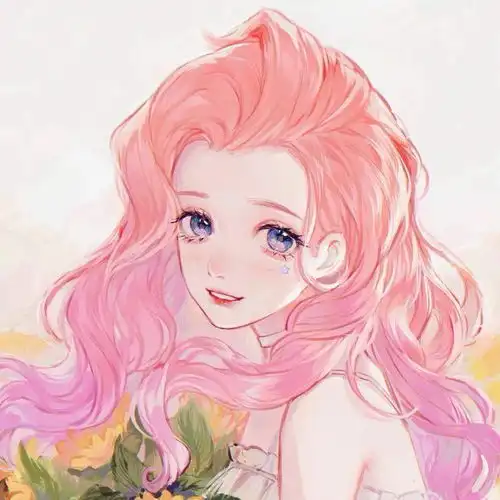 手绘女头甜美温柔今日分享