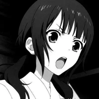 黑色高清女头像动漫情侣