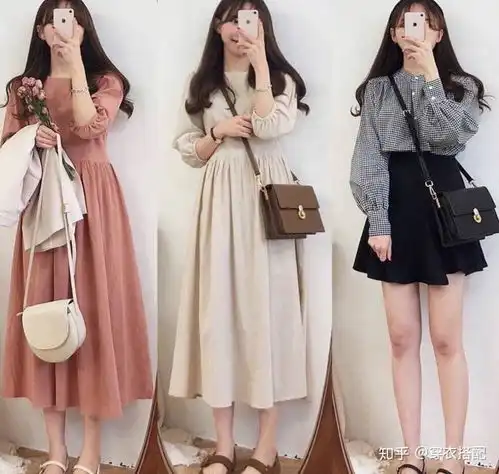 穿衣搭配女27套温柔小女人的春日复古中带点小优雅穿搭参考,