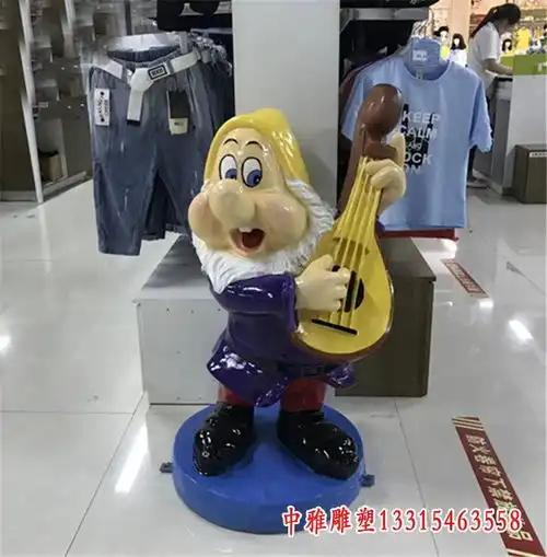 音乐人物雕塑玻璃钢酒吧弹拉景观园林日照音乐人物树脂雕塑图片