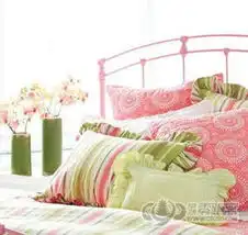 柔和风格床品营造出甜美粉嫩淑女味道