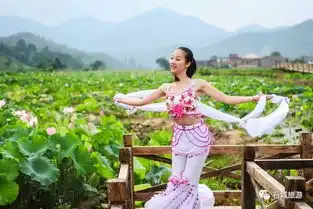 石城莲乡花绽放,美女荷花相映红