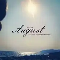 八月份主题头像8月你好带字微信头像