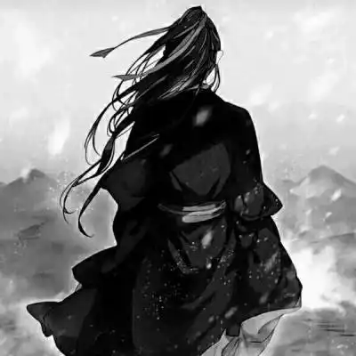 男系古风高冷头像黑白高清古风孤独男头像二次元