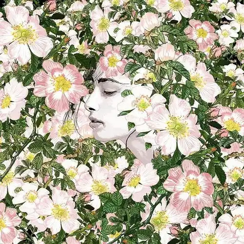 绽放在花丛中,当鲜花遇上色彩,美极了