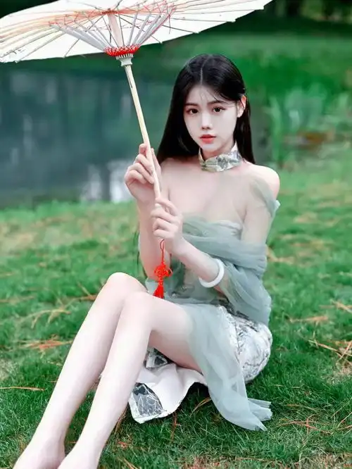 人像摄影青青河边草