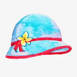 蓝红色夏季女式帽子图片素材其他格式下载动漫人物大全