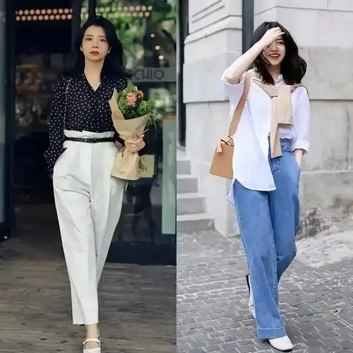 再次被阔腿裤时髦到了学三木博主这样搭,气质高级又特日常