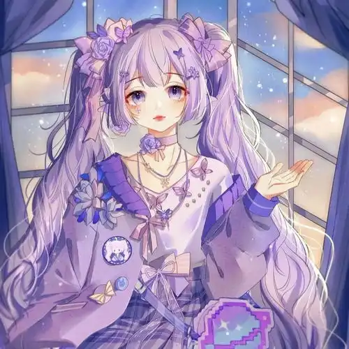 仙气动漫女生头像我把秘密告诉了花,花香吹满了整个小巷