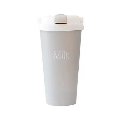 韩版保温杯500ml少女学生简约文艺带吸管水杯子便携创意网红可爱