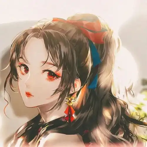 油画棒头像女生仙气古风