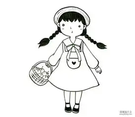 提着苹果的女孩