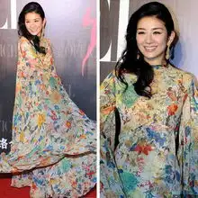 30女星回春术早春碎花裙变身小萝莉