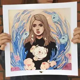 插画师们都在画美女,她却在画自己因为我本来就是小仙女啊