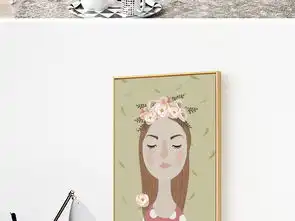 北欧ins女孩装饰画图片下载卡通动漫装饰画大全现代简约装饰画编号17795276